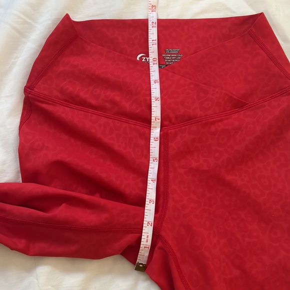 Zyia Red Leopard Scrunchy What Light n Tight Hi-Rise 7/8 - Picture 13 of 13
